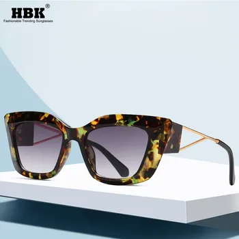 HBK Jauno Lielo Rāmi, Kaķu Acu Saulesbrilles Lielgabarīta Rāmis Vintage Slīpums Saules Brilles UV400 Modes Zīmolu Dizainera Āra Vadītāja
