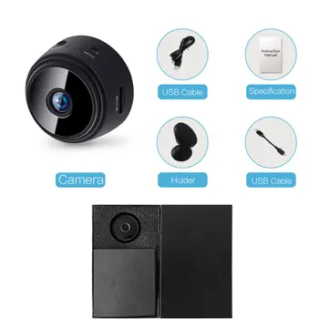 HD 1080P WiFI Mini Kameras Iela Smart Home Security Dvr Nakts Redzamības Kustības Atklāt P2P Video Videokamera, Tālvadības pults Kamerai