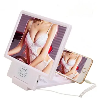 HD 3D acu aizsardzība mobilo telefonu palielināmā stikla ekrāna pastiprinātājs video pastiprinātāju ar skaļruņa speaker stand