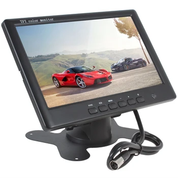 HD 800 x 480 Super Plānas 7 Collu Auto Monitors TFT Automašīnas LCD displeja Krāsu LCD 2 Kanālu Video Ieeja Automašīnu Atpakaļskata Monitors