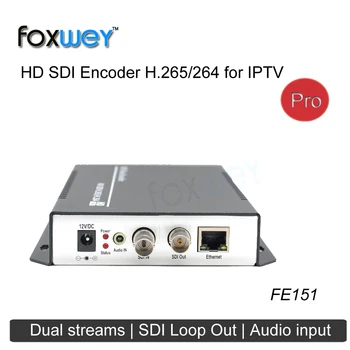 HD dual SDI H. 264 Video kodētāju par IPTV dzīvot video straumēšanu dual plūsmas izejas atbalsts H. 265 encoder un H. 264 FOXWEY