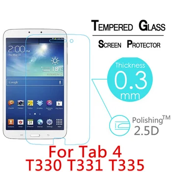 HD Rūdīts Stikls priekš Samsung Galaxy Tab 4 8.0 T330 T331 8 collu Planšetdatoru Ekrāna Aizsargs Filmu Samsung T330 Anti-Sprādziena 9H