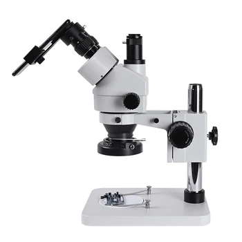 HD Stereo Trinokulara Viedtālrunis tālummaiņas Mikroskopa 3.5 90X lodēšanas PCB tālruņa remonta Rūpniecības alumīnija lodalva LED Ring light