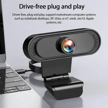 HD Webcam 1080P/720P Web Kameras Auto Fokusa iebūvētā Trokšņu Mazināšanas Mikrofonu, 30fps USB2.0 Web Cam, Lai Klēpjdators, Desktop