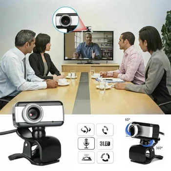 HD Webcam USB 2.0 Video Ieraksts 640x480 Webcam Web Kamera ar Mikrofonu, lai galddators, Klēpjdators, Desktop HD Kameras