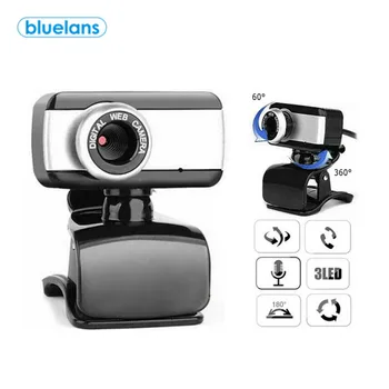 HD Webcam USB 2.0 Video Ieraksts 640x480 Webcam Web Kamera ar Mikrofonu, lai galddators, Klēpjdators, Desktop HD Kameras