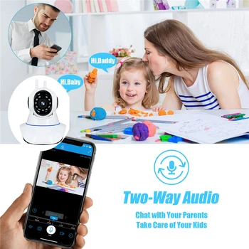 HD Wifi IP Kameras Intelligent Auto Izsekošana 2PM IS Samazināt Drošības Kamera Nakts Redzamības Mājas 36eyes CCTV Kameras Baby Monitor