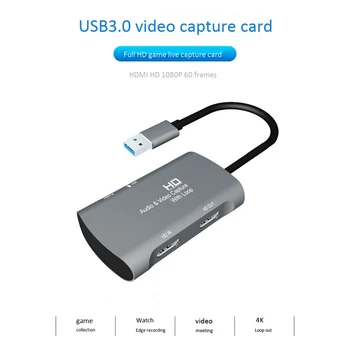 HDMI HD Video Uztveršanas Kartes Konference / Live Ierakstu ar Gredzenu, kas o USB uz HDMI 4K Iegādes Kartes