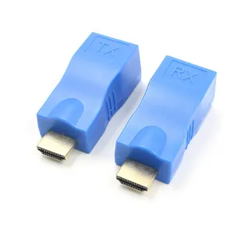 HDMI-saderīgam Extender Raidītājs TX/RX Adapteris 30M Tīkla Paplašinātājs RJ45 CAT5E CAT6 Ethernet LAN, bez HDCP PCI-E Stāvvada