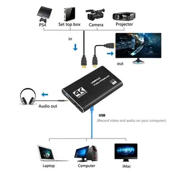 HDMI-saderīgam Spēles Video Capture Card Usb3.0 1080P Grabber Spēli Capture Karte Dongle Spēles Karti Obs Notveršanā Uzņemt Live