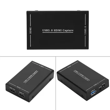 HDMI, USB 3.0 Video Capture Video Uztveršanas Kārba ar Vienu pogu Ieraksta Ailē Ieraksti Adapteris window7 8 10 Datoru