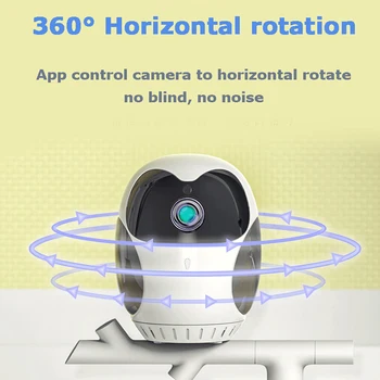 Hebeiros 1080P HD Akumulators Mini Kameru 360 Grādu Rotācijas IP Kameras divvirzienu Runāt Drošības Sureveillance Wifi Kamera