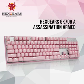 HEXGEARS GK706 104 Taustiņu Mechanical Gaming Keyboard Kailh MX Slēdzis, USB Vadu LED Backlit Ass Mehāniskā Tastatūra Uz galda