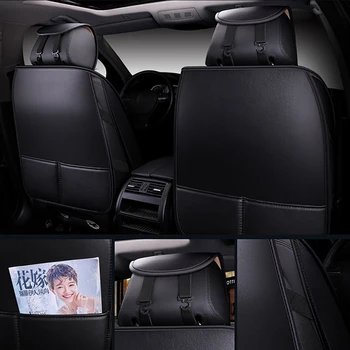 HeXinYan Vispārējo Ādas Automašīnu Sēdekļu Pārvalki Renault Latitude scenic 3 Captur duster simbols Laguna 2 Megane kadjar fluence