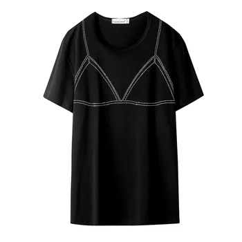 Hiawatha Jaunu, Lielu Izmēru, T Kreklu Sieviešu Modes Karstā Urbšanas Black O-veida Kakla T-Krekls Vasaras Īsām Piedurknēm Gadījuma Grūts, T-Krekli TX127