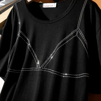 Hiawatha Jaunu, Lielu Izmēru, T Kreklu Sieviešu Modes Karstā Urbšanas Black O-veida Kakla T-Krekls Vasaras Īsām Piedurknēm Gadījuma Grūts, T-Krekli TX127