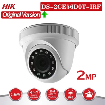 Hikvision DS-2CE56D0T-IRF CVBS/AHD/CTV/TVI 4 1 HD 1080P Kamera 2MP, Ar INFRASARKANO nakts redzamības Drošības Video Novērošanas Kameras