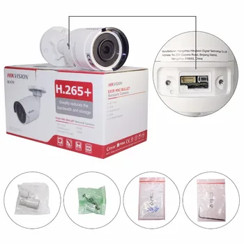 Hikvision Sākotnējā 6MP IP kameras DS-2CD2063G0-es IR30m Āra IP Kamera Atbalsta Uzlabot EZVIZ P2P POE H. 265 ūdensizturīgs IP67
