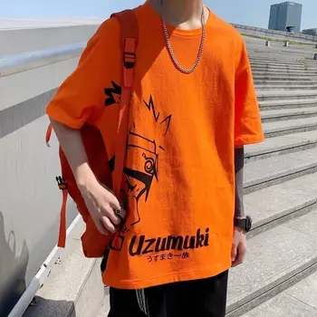 Hip Hop Naruto T Krekls Vīriešiem Japāņu Sasuke T-krekls Streetwear Harajuku Ikdienas Īsās Piedurknes Lielgabarīta Topi Vasaras Japāna Tshirts