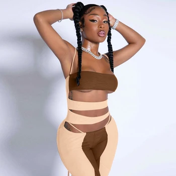 Hirigin 2020 bez Piedurknēm Izgriezt Raibs Backless Pārsējs Sexy Jumpsuit Rudens Ziemas Sieviešu Modes Streetwear Tērpiem Romper