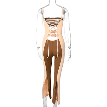 Hirigin 2020 bez Piedurknēm Izgriezt Raibs Backless Pārsējs Sexy Jumpsuit Rudens Ziemas Sieviešu Modes Streetwear Tērpiem Romper