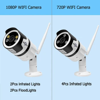 Hiseeu Wifi Āra IP Kameras 1080P 720P Ūdensizturīgs 2.0 MP Bezvadu CCTV Drošības Kameras metāla divvirzienu audio ar P2P Bullet ONVIF