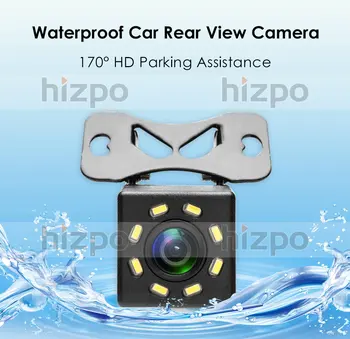 Hizpo Augstas izšķirtspējas Automašīnu Atpakaļskata Kamera 8 LED Nakts Redzamības Atpakaļgaitas Auto Novietošanas Monitors CCD Ūdensizturīgs 170 Grādu HD Video