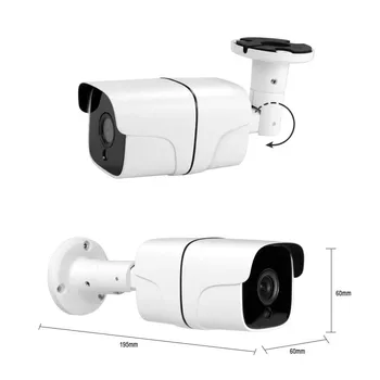 HJT IP Kamera Sony 2.0 MP H. 265 Iebūvēts 48V POE VIDEONOVĒROŠANAS Kameras Āra Ūdensizturīgs Kustības detektors, Video Novērošanas