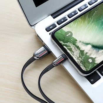 HOCO cinka sakausējums, USB Kabelis, Apple, Iespraudiet tālruņa Uzlādes Kabeļi iphone 11 Pro Max X XS Max XR 8 7 6s Plus ipad