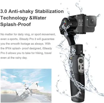 Hohem iSteady Pro 3 Splash Pierādījums, 3-Axis Rokas Gimble par Gopro Hero 8 7/6/5/4/3 DJI Osmo Rīcības SJCAM YI Cam Action Camera