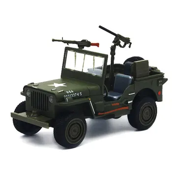 HOMMAT Simulācijas 1:24 WW II Jeep Off-road Militāru Spēku, Armijas Transportlīdzekļi Modeļa Automašīnas Sakausējuma Lējumiem Automašīnas Modelis Dāvanu Rotaļlietas Bērniem