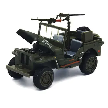 HOMMAT Simulācijas 1:24 WW II Jeep Off-road Militāru Spēku, Armijas Transportlīdzekļi Modeļa Automašīnas Sakausējuma Lējumiem Automašīnas Modelis Dāvanu Rotaļlietas Bērniem