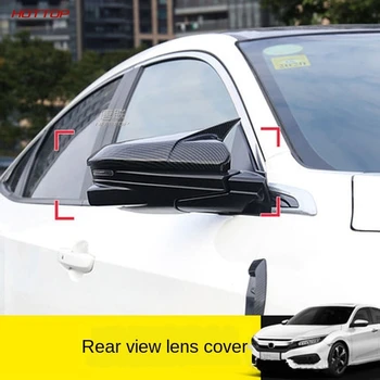 Honda Civic 2016-2020 10. Atpakaļskata Spoguļa Vāciņš Vērša Ragu Atpakaļskata Spoguļa Korpusa Pielāgošanas Sānu Spoguļi