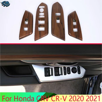 Honda CRV CR-V 2020 2021 Auto Piederumi ABS Durvju Logu Elkoņbalsti Vāciņa Slēdzi Panelis Melns, Molding Rotāt