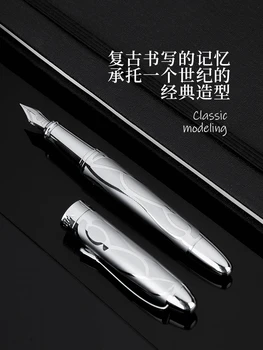 Hongdian Metāla Strūklakas Pildspalvas Metāla palīdzības Irīdija EF/F/Smilga Zib Skaistas Koka Tekstūra Lieliski Uzņēmuma Birojā Rakstot Dāvanu Pildspalvas