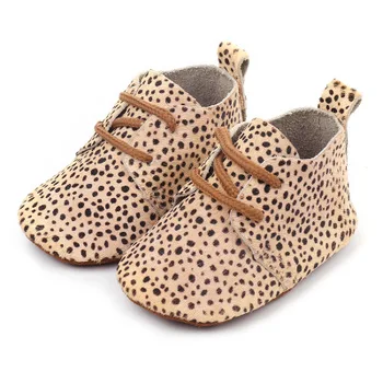 Hongteya Īstas Ādas Bērnu apavi Leopards drukāt Baby Meitenes Mīkstas kurpes Zirga matu Zēniem Pirmo staiguļi Mežģīnes Bērnu mokasīni