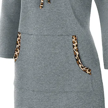 Hoodies Kleita Sieviešu Rudens Ziemas Gadījuma Kapuci Sporta Krekls Kleitas 2020 Jaunas Dāmas Ar Garām Piedurknēm Rozā Kabatas Džemperis Kleita