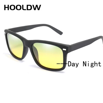 HOOLDW Vīriešiem Polarizētās Saulesbrilles, Photochromic Saules brilles Nakts Diena Nakts Redzamības Brilles, Aizsargbrilles, Anti-glare Braukšanas Brilles UV400