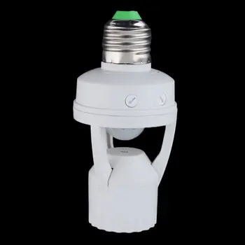 Hot AC 110-220V 360 Grādiem PIR Indukcijas Kustības Sensors IS infrasarkano Cilvēka E27 Spraudnis-Ligzda Slēdzis Bāzes Led Spuldzes gaismas Lampas Turētājs