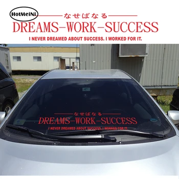 HotMeiNi 60cm*14cm Bezgalīgas Naktis Japāņu kanji Nostāju vējstikla JDM BMW Mugen auto decal uzlīmes Liels auto uzlīmes