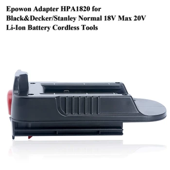 Hpa1820 20V Akumulatora Pārvērst Adapteris Black Decker/Stanley/Porter Kabeļu 20V Max Litija Akumulatoru Black Decker, 18V, Ni-Mh Bat
