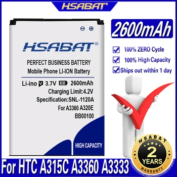 HSABAT 2600mAh BB00100 Akumulators HTC Google Leģenda G6 Wildfire G8 A315C A3360 A3333 A3366 A3380 A6363 A6388 T5588 Baterijas
