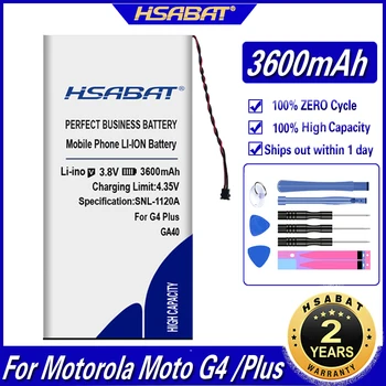HSABAT 3600mAh GA40 Baterija Motorola Moto G4 par G4 Plus XT1625 XT1622 XT1642 XT1640 xt1626 XT1644 XT1643 SNN5970A