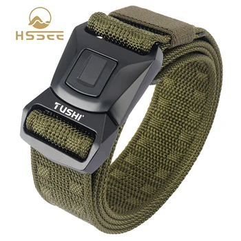 HSSEE Oficiālais autentisks tactical belt rūsas izturīgs metāla ātrās atbrīvošanas sprādzi militāro drošības josta mīksta 1200D neilona sporta piederumi