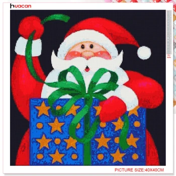 Huacan 5D DIY Dimanta Glezna Ziemassvētku Santa Claus Izšuvumi Krustdūrienā Pārdošanā Jaunas Ielidošanas Mājas Dekoru Dimanta Mākslas Pilna Urbi
