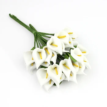HUADODO 144pcs Mini Putu Kalla Mākslīgie Ziedi PE Liliju ziedu Scrapbooking Roku darbs DIY Vainagi, Dekorēšana