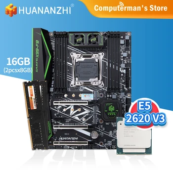 HUANANZHI X99 F8 X99 Mātesplati combo kit komplekts CPU Intel XEON E5 2620 V3 Atmiņa 2*8G DDR4 NON-ECC 2400 atmiņas M. 2 NVME USB3 ATX