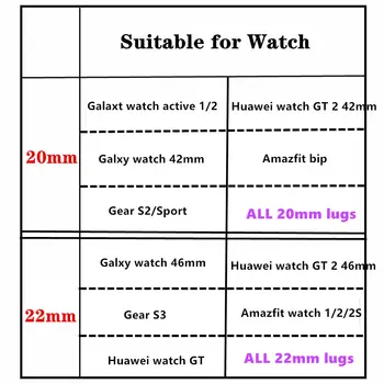 Huawei skatīties GT-2-2e-pro siksnu Samsung Galaxy skatīties 3 45mm/46mm/42mm/Active-2/S3/S2 aproce 20mm 22mm rokassprādze no Nerūsējošā Tērauda
