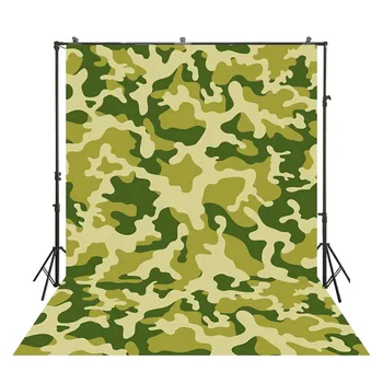 HuaYi brīnišķīgi Armijas zaļā modelis apdare mākslas auduma backdrops baby dušas photoshoot fotogrāfija backdrops D-8848