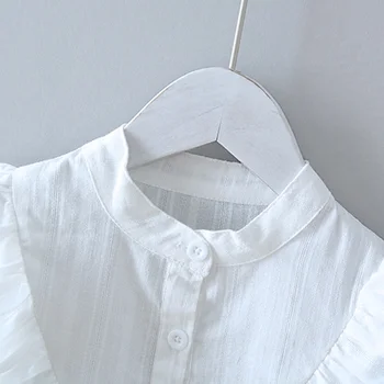 Humora Lāču Meiteņu Apģērbu Komplekti, 2020. Gadā-Pavasarī Un Rudenī Bērnu Modes Ruffles Krekls + Melns Un Balts Pleds svārki 2gab Bērniem Uzvalks
